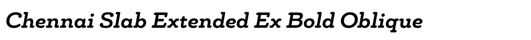 Chennai Slab Extended Ex Bold Oblique image